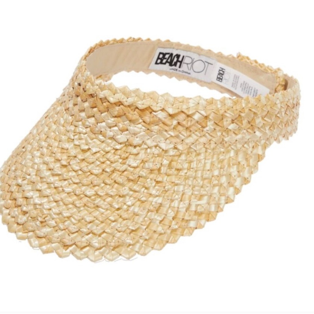 Beach Riot NWT Straw Visor perfect summer chic protect your face with elegance!